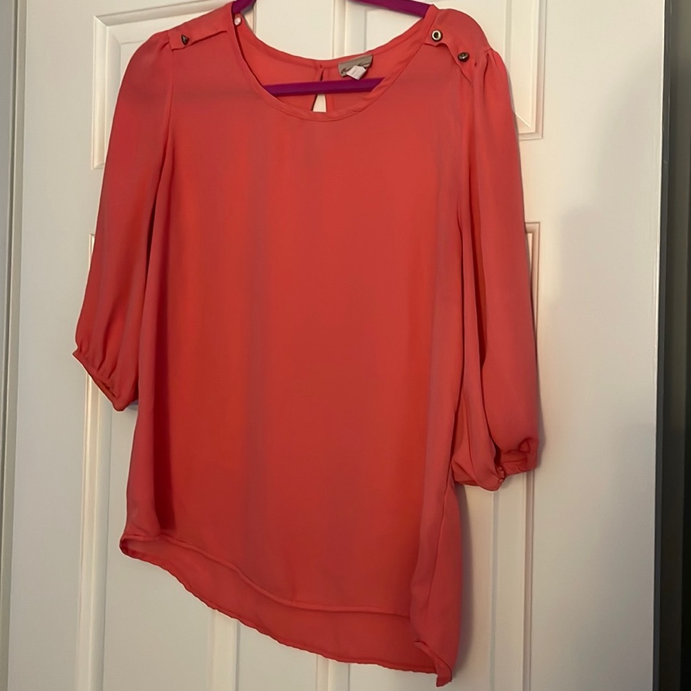 Coral blouse. Size medium